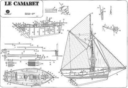 Fishing Boat Le Camaret XXc ship model plans