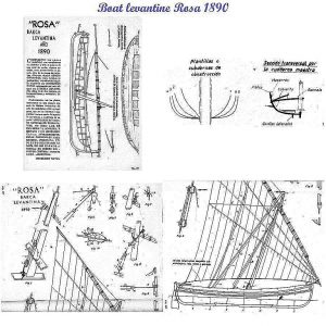 Fishing Boat Levantin Rosa 1890 ship model plans