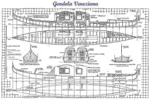 Gondola Veneziana ship model plans