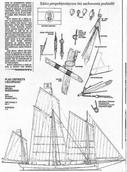 Lugger Lucja Malgorzata 1882 ship model plans