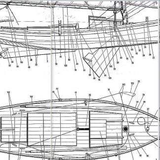 Sailboat Flattie ship model plans