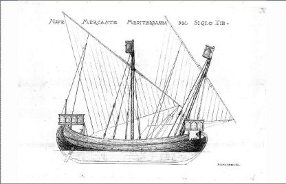 Trading Vessel (Mediterranean) XIIIc ship model plans