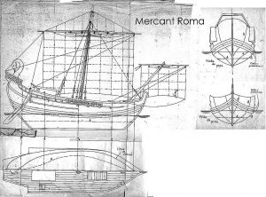 Trading Vessel (Roman) Bc IIc ship model plans