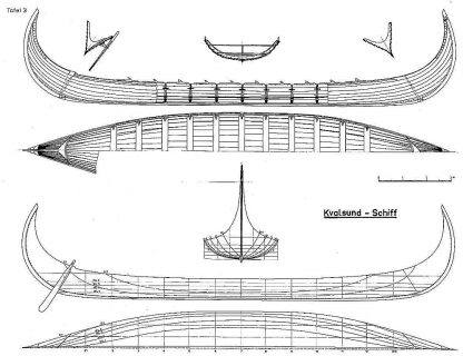 Viking Longship (Kvalsund) VIIIc ship model plans
