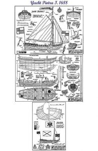 Yacht I Piotra 1688 ship model plans