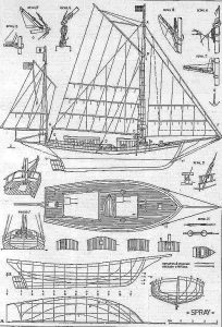 Yacht Spray 1892 ship model plans
